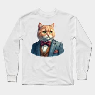 The Orange Tabby Tycoon Long Sleeve T-Shirt